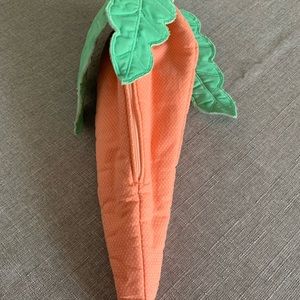 Handmade Fabric Carrot Treat Bag - EUC